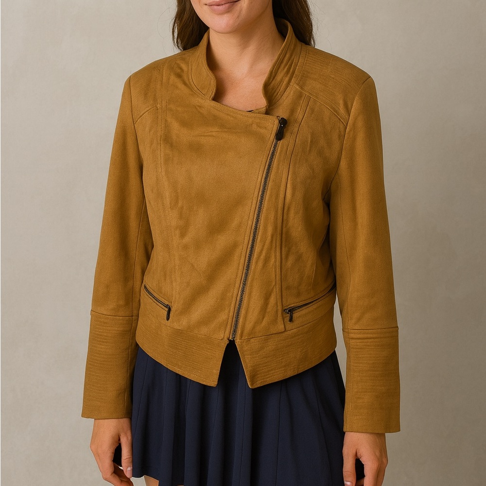 Robert Rodriquez Ayana Jacket Women’s Small Faux Suede Moto Asymmetrical Zip